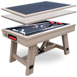 54" Bumper Pool Table for Adults and Kids Game Room, Poker Table Top, Comes