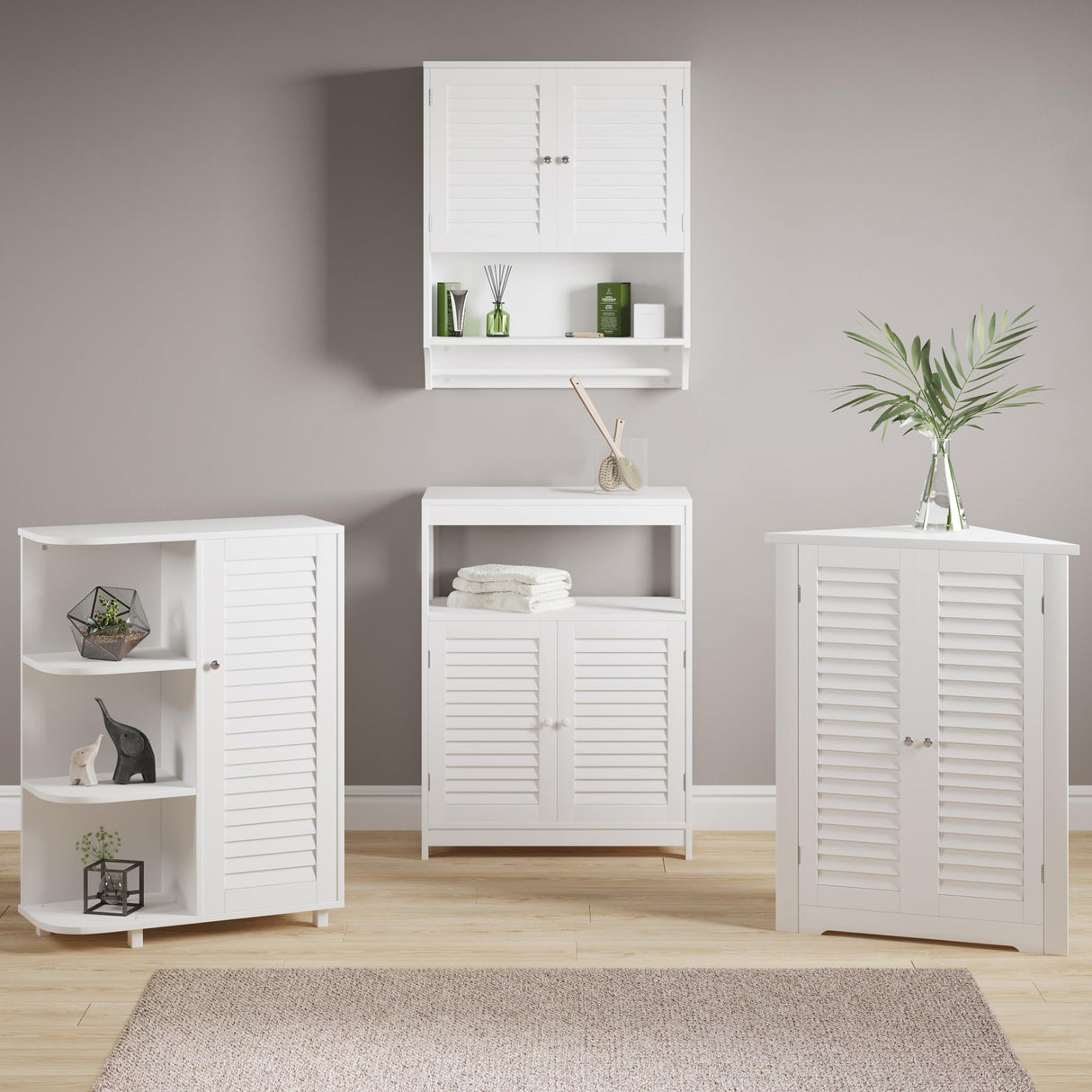 Wall-Mounted Bathroom Organizer - Medicine Cabinet or Over-the-Toilet Storage