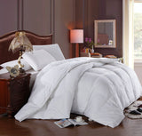 Soft, Light, Warm Down Comforter, 650 Fill Power, 100% Cotton Cover/Shell, 300 Threadcount, Solid White, King