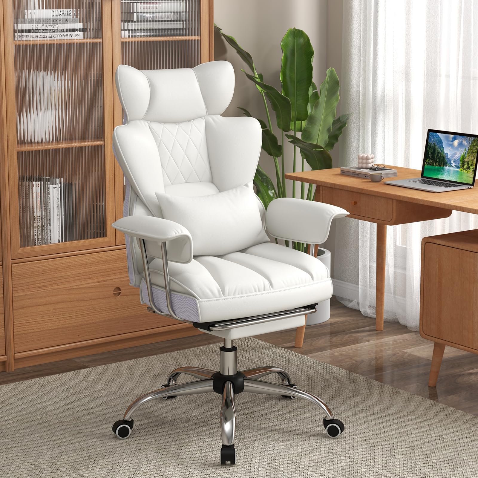 Big and Tall Executive Office Chair with Footrest - 400 LBS Capacity