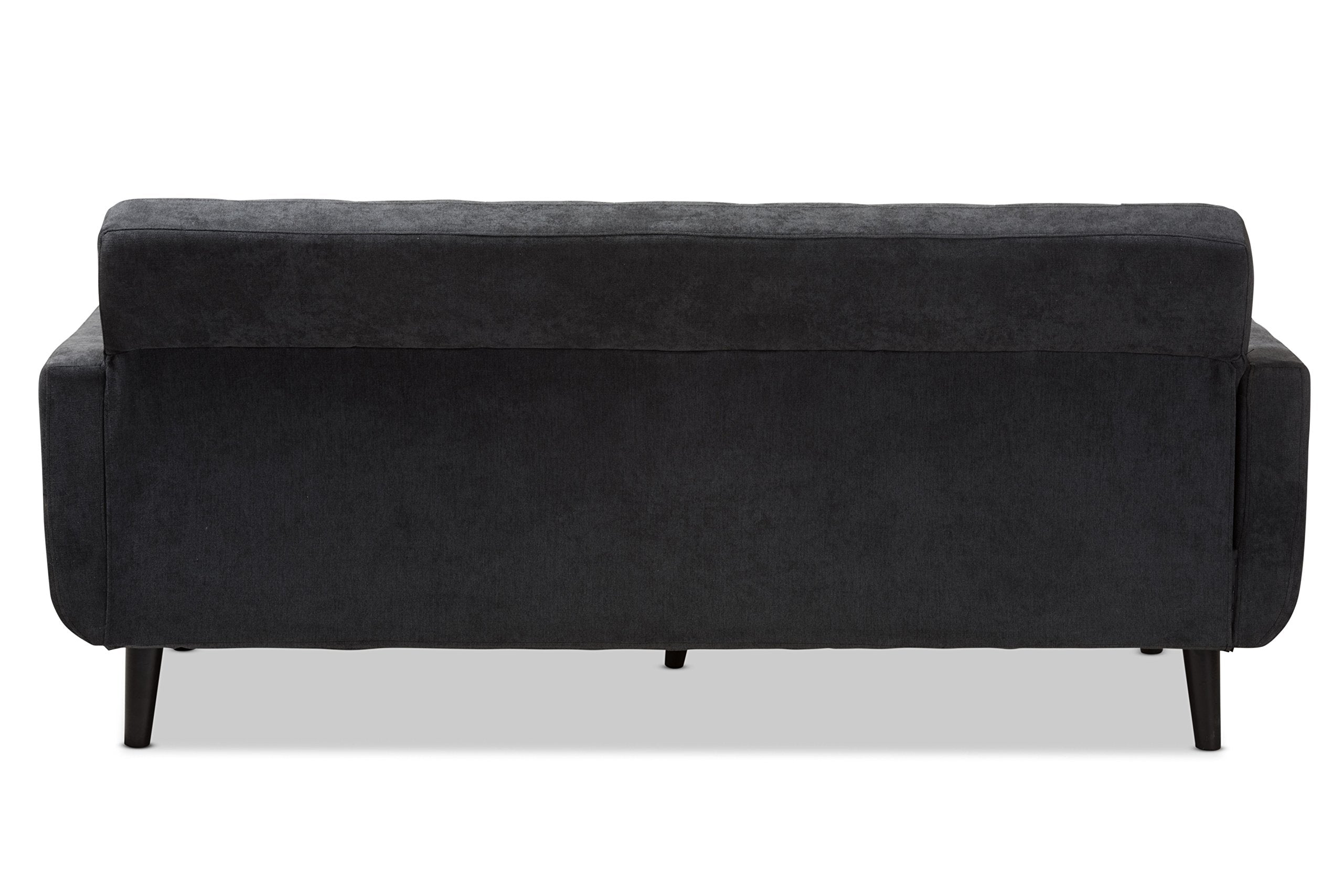 Carmena Upholstered Sofa, Dark Grey