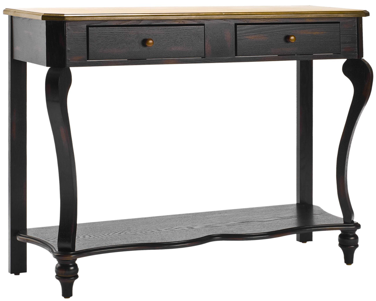 American Homes Collection Concord Classical Dark Brown Console Table