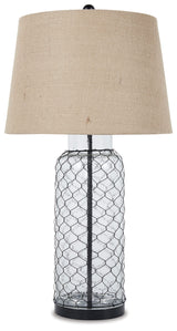 by Ashley Sharmayne Casual 30.75" Clear Glass Table Lamp, Clear