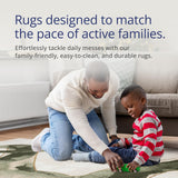 Beige Cream Green Graffiti Washable Area Rug 8' x 10' - Abstract Artistic Design