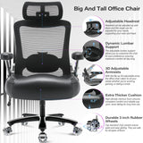 Big and Tall Office Chair- Heavy Duty Executive Computer Chair with 3D Flip Arms Large