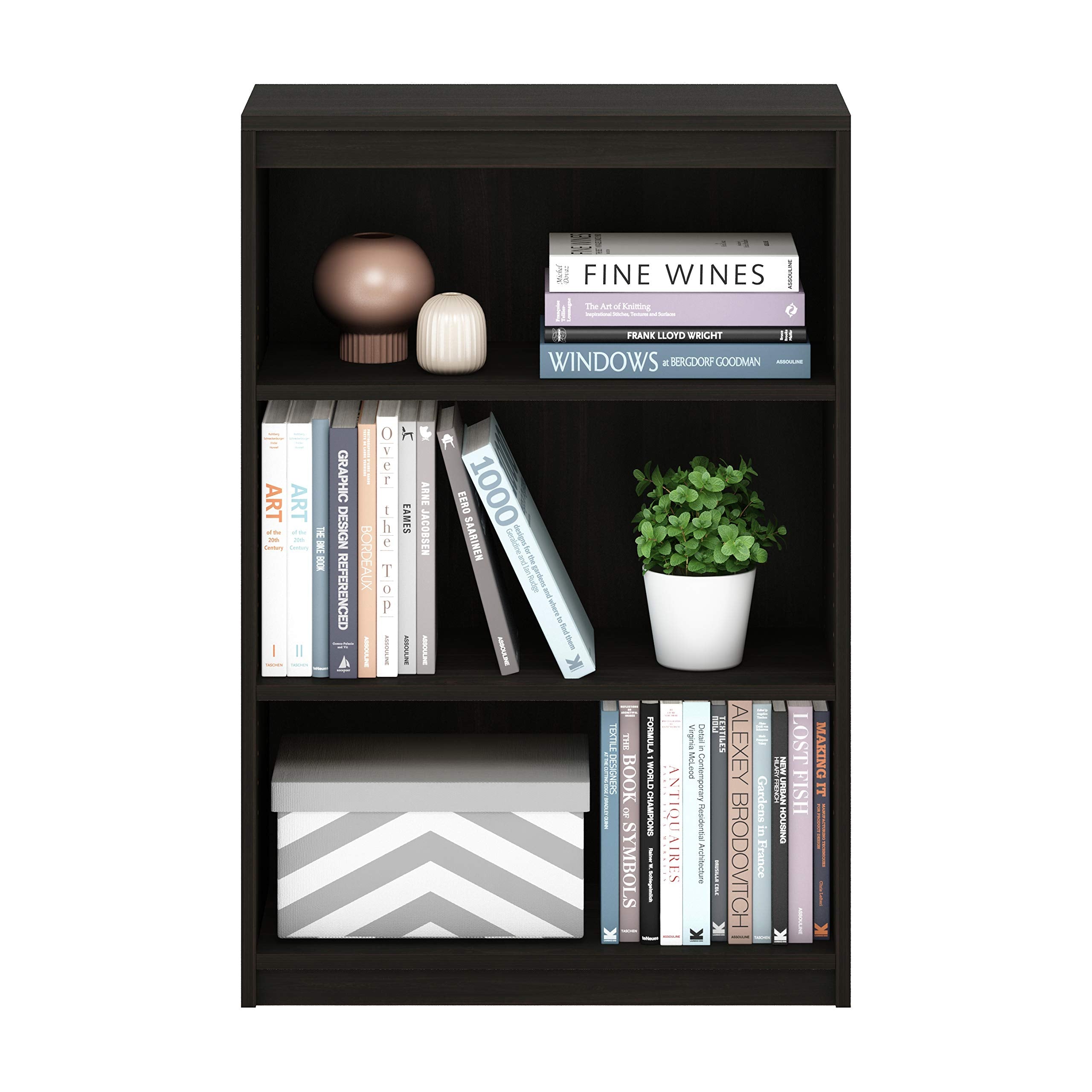 Gruen 3-Tier Bookcases, Espresso