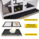 Upgrade Rabbit Cage Indoor Bunny Hutch with Run