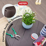 Circa 37 Gallon 3-in-1 Patio Deck Storage Box Ottoman Organizer Container