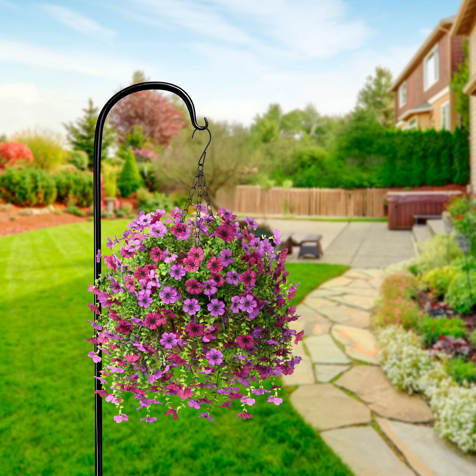 Artificial Hanging Flowers for Outdoors Spring Decoration