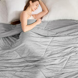 VK VK·LIVING Cooling Comforter Queen Size, Reversible All Season Cooling Comforter Grey, Soft Lightweight Comforter for Hot Sleepers, Breathable Thin Cooling Comforter (90"x90", Grey)