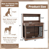 Modern Dog Crate Furniture with Charging Station - 38 Inch