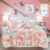 Comforter Set Twin Size 2 Pieces Winter Faux Fur Comforter Set with 1 Pillowcases Ultra Soft