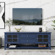 Farmhouse TV Stand for TVs up to 60" - Cottage Wood Entertainment Center