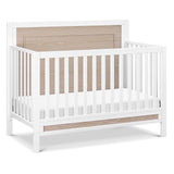 Radley 4-in-1 Convertible Crib in White & Coastwood, Greenguard Gold Certified