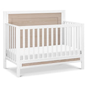 Radley 4-in-1 Convertible Crib in White & Coastwood, Greenguard Gold Certified