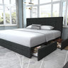 Upholstered King Size Platform Bed Frame