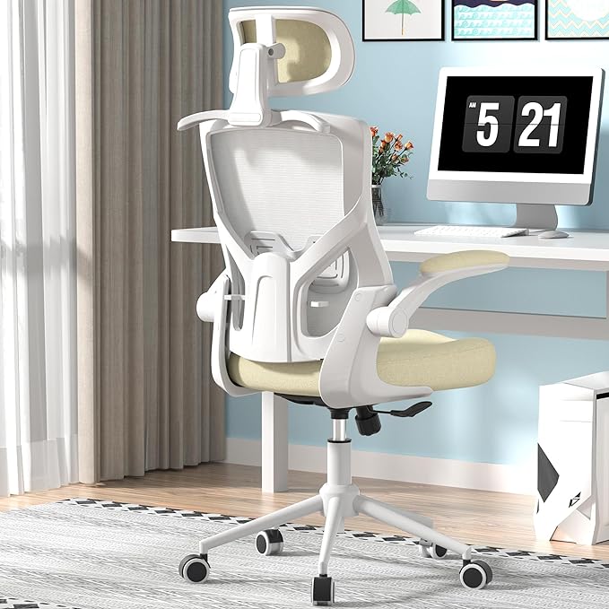 Ergonomic Office Chair, High Back Mesh Desk Chair with Molded Foam Cushion