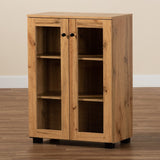 Mason Modern and Contemporary Oak Brown Finished Wood 2-Door Storage Cabinet
