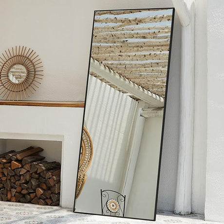 Large Full Length Mirror 71"x26" Oversized Floor Mirror Freestanding Arched Floor Standing Mirror Full Body Mirror