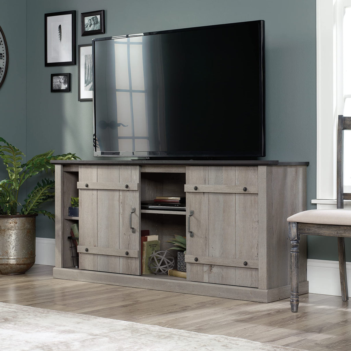 Entertainment TV Credenza, for TVs up to 70", Mystic Oak Finish