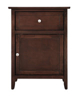 Izzy 1 Drawer 1 Door Nightstand in Cappuccino