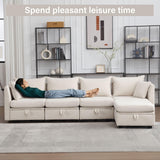 Modular Sectional Sofa, Convertible L Shaped Sofa Couch with Storage