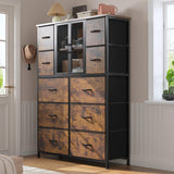 Dresser for Bedroom with Mesh Door Tall Dressers & Chests of Drawers