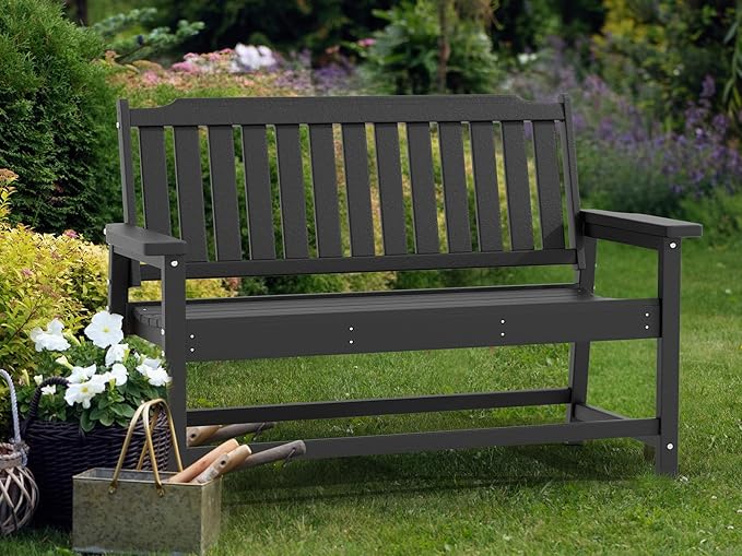 Outdoor Bench 48 Inch HDPE Material