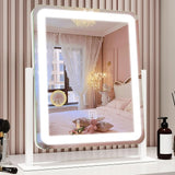 Vanity Mirror with Lights, 32" x 22" Large Lighted Vanity Mirror with Dimmable 3 Modes