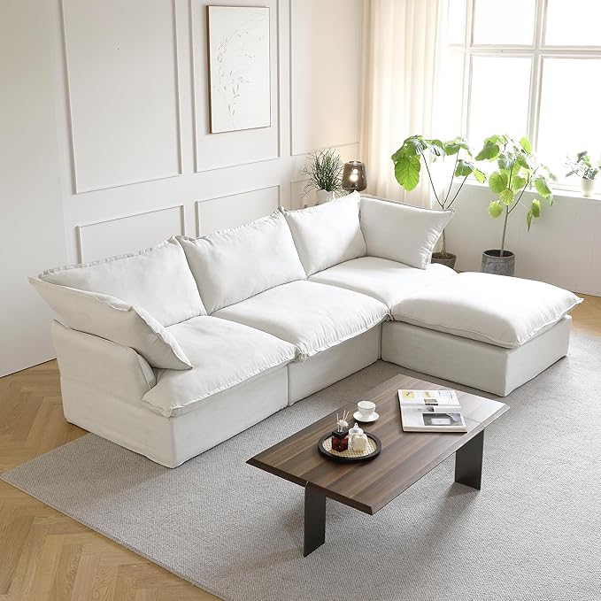 U Shape Couch Sectional for Living Room, Convertible Sectional Sofa