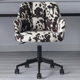 Adjustable Home Office Desk Chair with Comfy Square Tufted Mid-Back