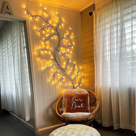 Enchanted Willow Vine Lights for Wall: 7.5FT led Twinkling Tree Branch Light for Room and Home Decor