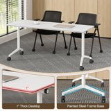 Conference Room Table 4 Pack, Modern Folding Training Table with Flip Top, Mobile