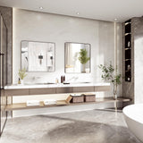 30x36 Black Bathroom Mirror - Metal Frame Vanity Wall Mirror