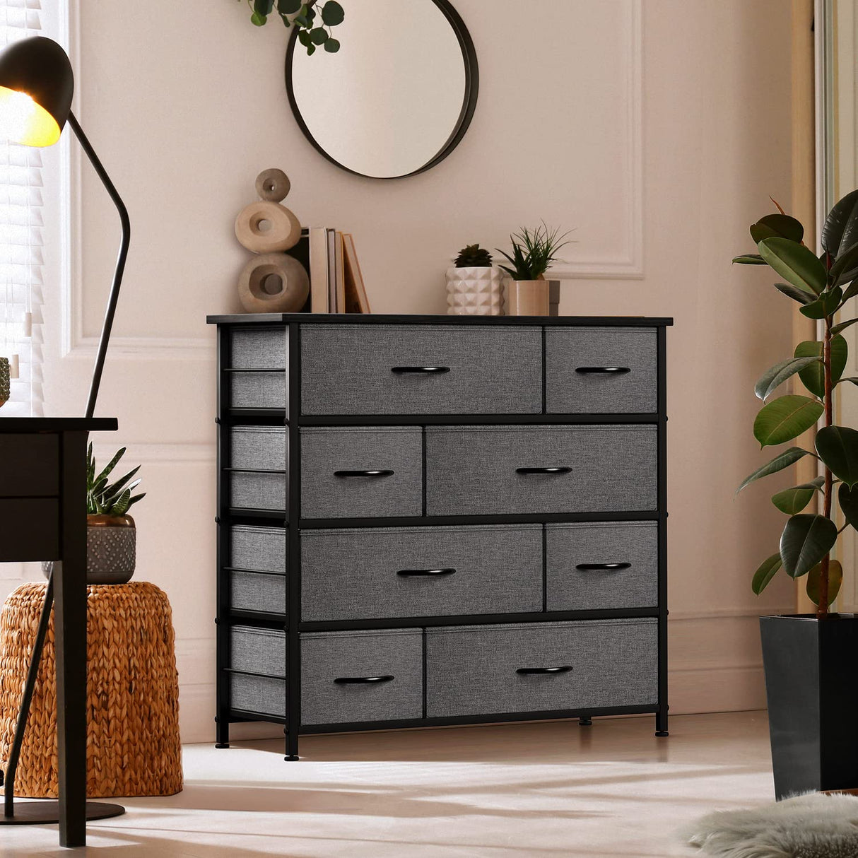 Dresser for Bedroom with 8 Drawers - Tall Chest Storage Tower Unit, for Closet, Hallway,