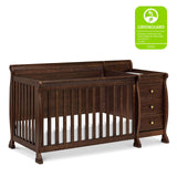 Kalani 4-in-1 Convertible Crib and Changer Combo in Espresso