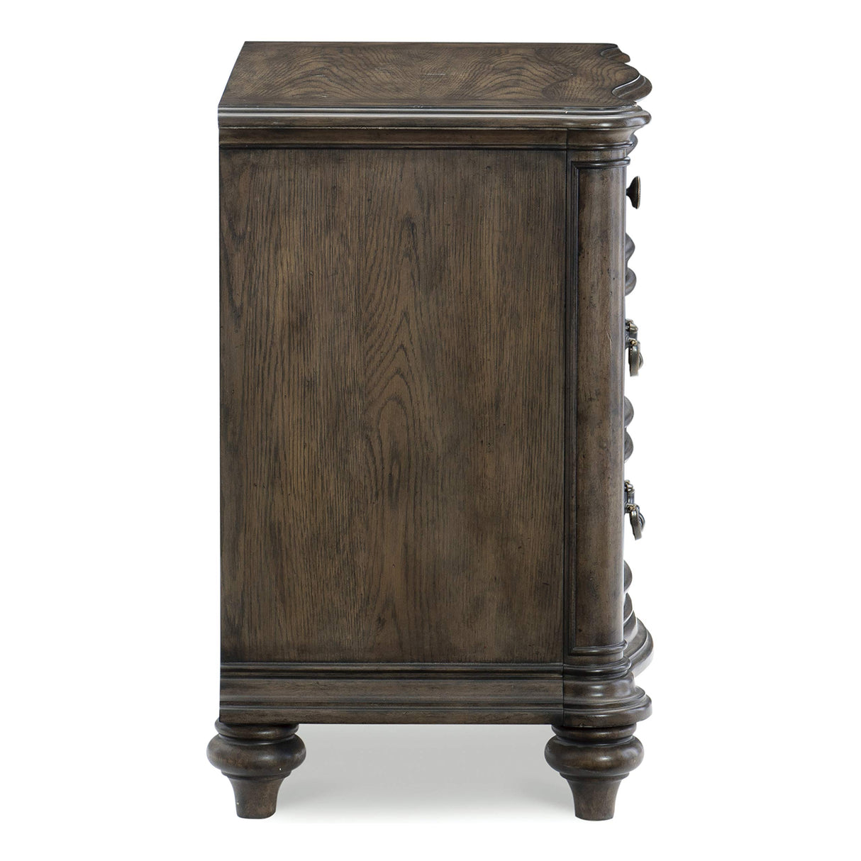 Valtellina Nightstand, Brown Oak