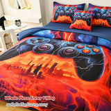 Twin Comforter Set with Sheets for Boys,6 Pcs Gamer Bedding Set