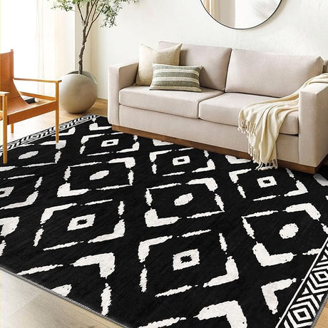 Living Room Rug 5x7 Area Rug Boho Washable Rug Bedroom Rug Non Slip Large