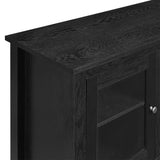 Rustic Wood and Glass Fireplace TV Stand for TV's up to 64" Flat Screen Living Room