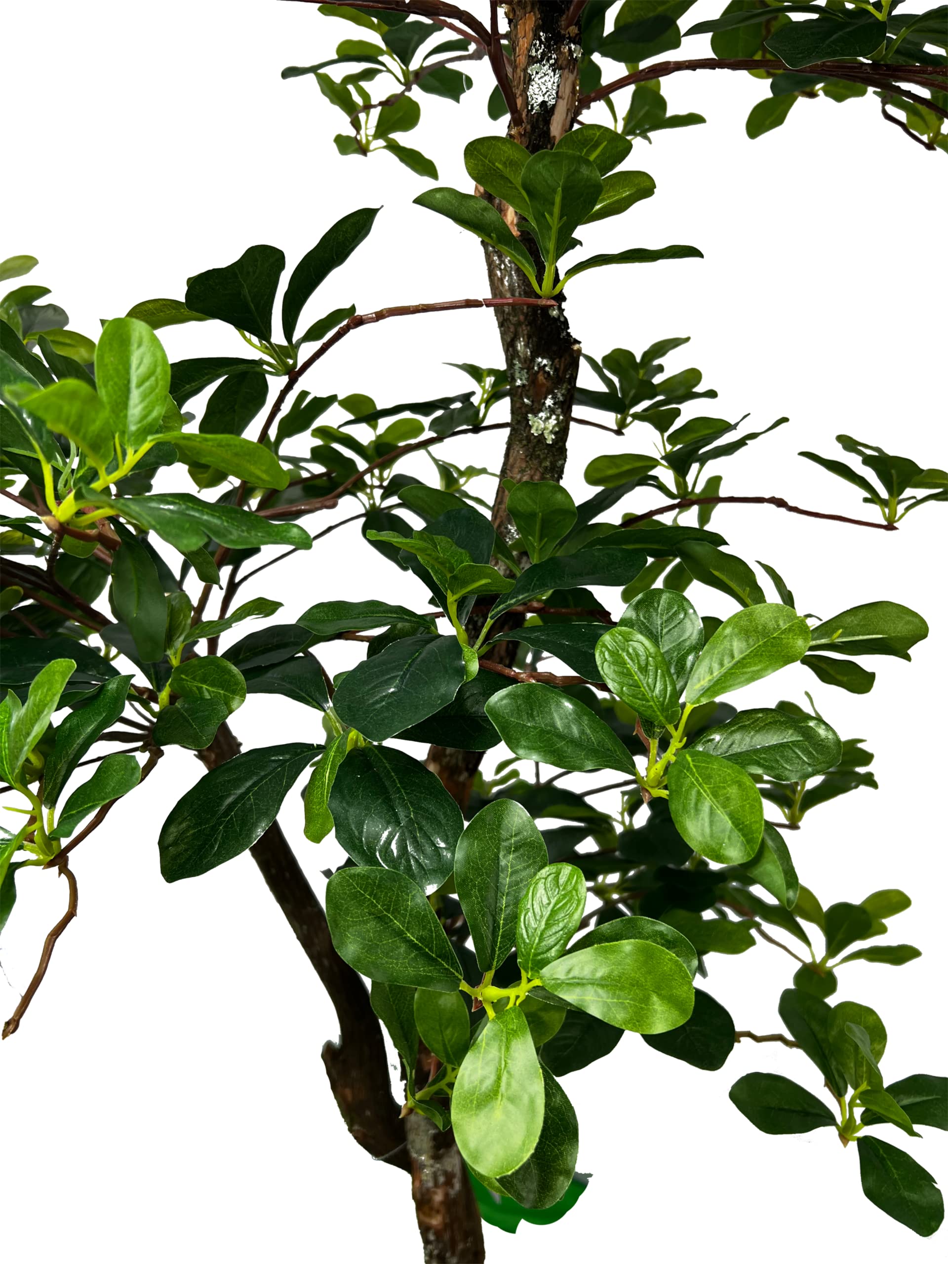 Handmade 5ft 3-Tier Black Olive Leaf Artificial Tree with Ethically Sourced Real Wood