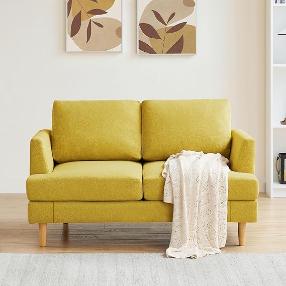 Loveseat Sofa 56", Small Couches for Small Spaces, Mid Century Love Seat Couches for Living Room