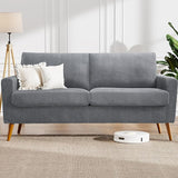68" Loveseat Sofa Green Corduroy, Mid Century Modern Love Seat Couches