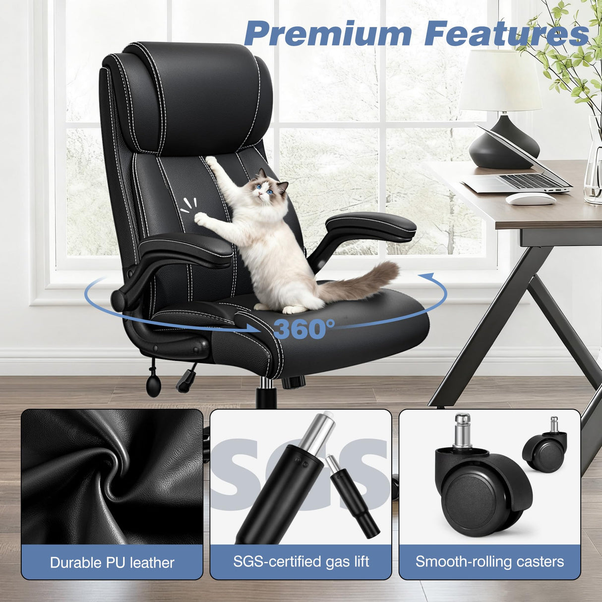 Ergonomic Office Chair with Adjustable Lumbar Support