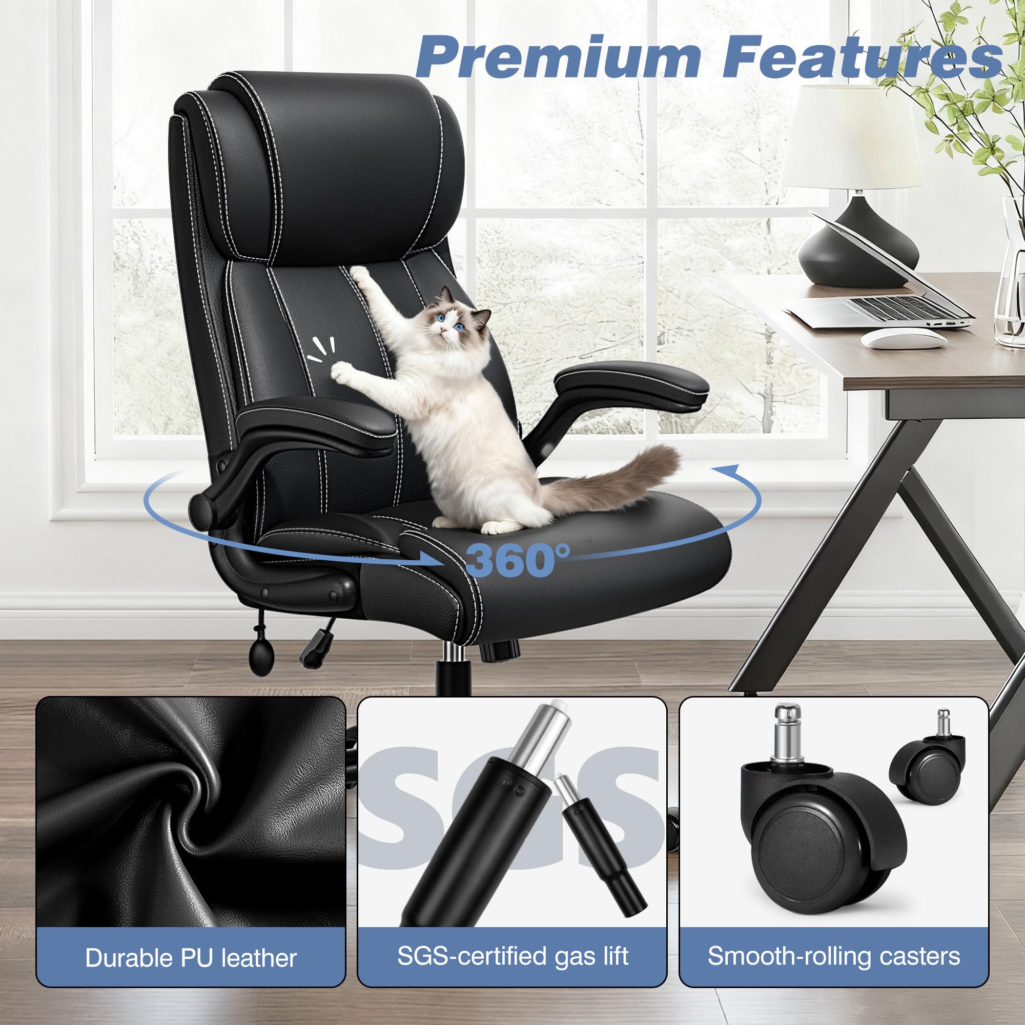 Ergonomic Office Chair with Adjustable Lumbar Support