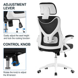 High Back Mesh Office Chair with 90° Flip-up Armrest