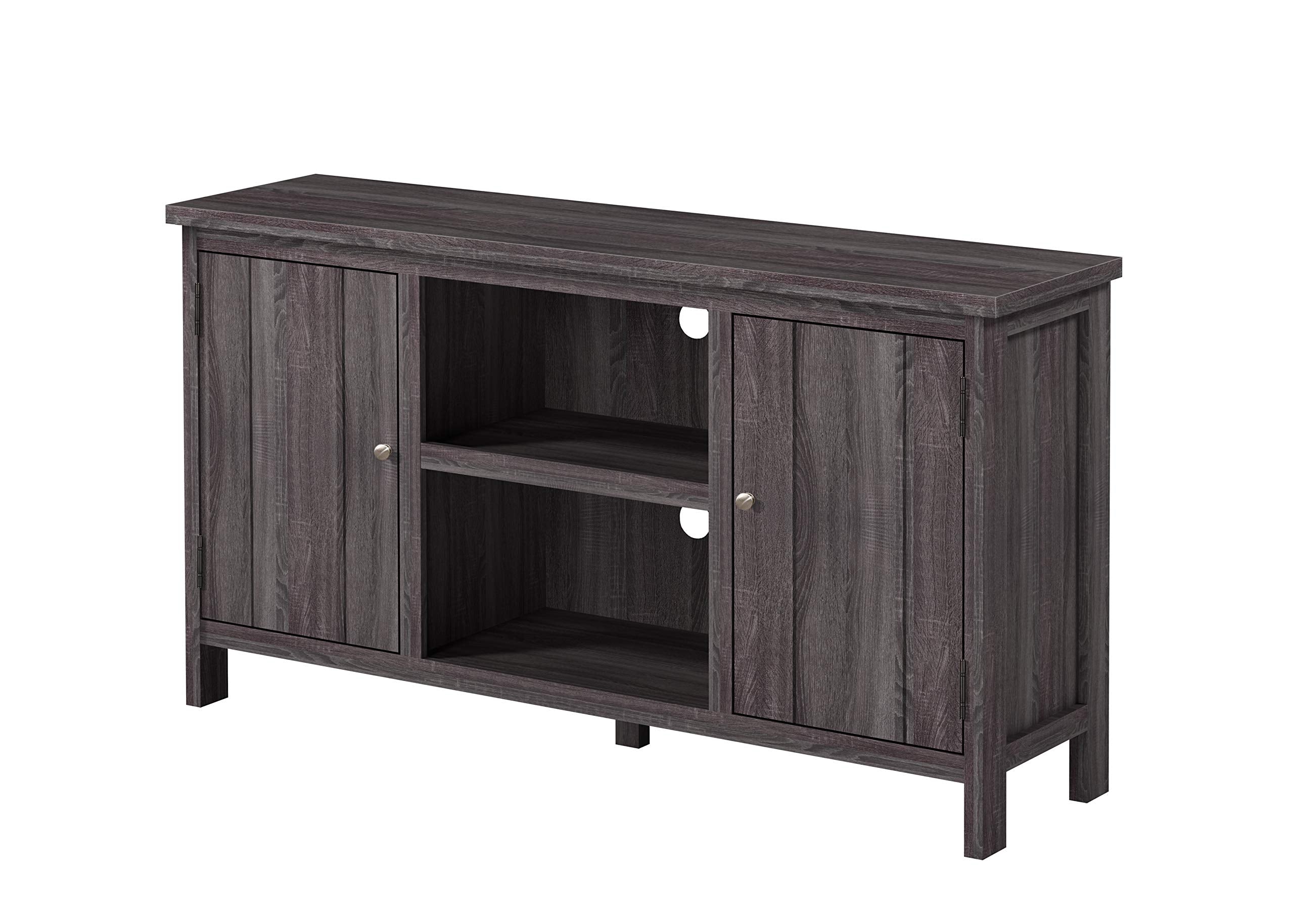 Modern Wood Stand with Cabinet Doors for TV's up to 60" Living Room Storage