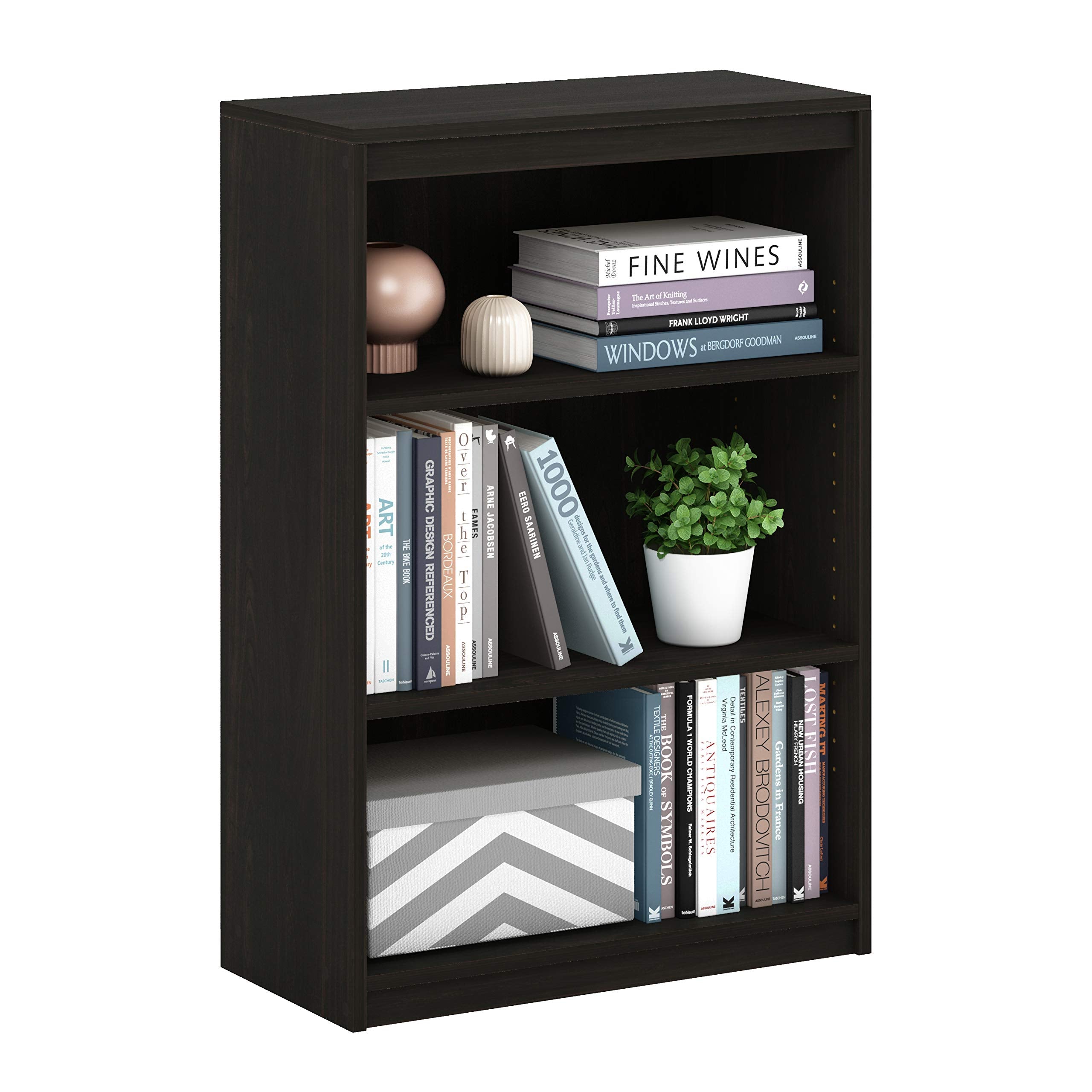 Gruen 3-Tier Bookcases, Espresso