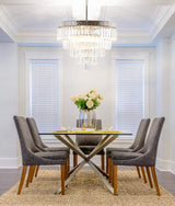 JYL9007A Wyatt 20" 4-Light Crystal LED Chandelier Contemporary,Classic