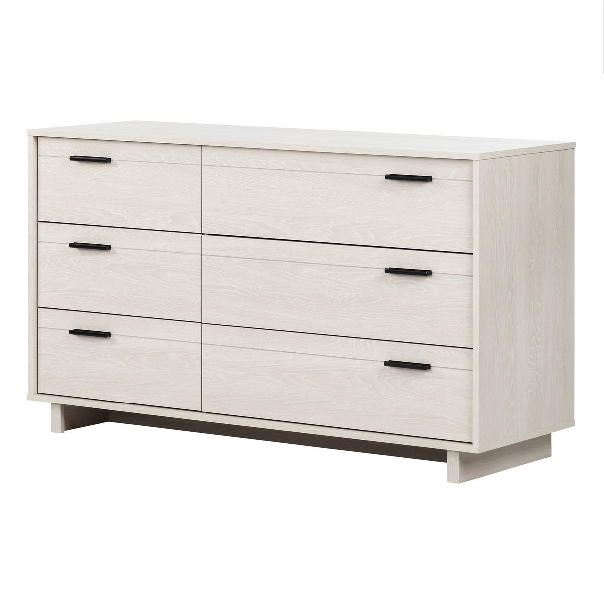 Fynn 6-Drawer Double Dresser, Winter Oak with Metal Handles